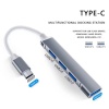 ® Yeni Ürün Type-C USB Çoklayıcı Hub | 1x USB 3.0 + 3x USB 2.0 | Yüksek Hızlı Dönüştürücü Adaptö
